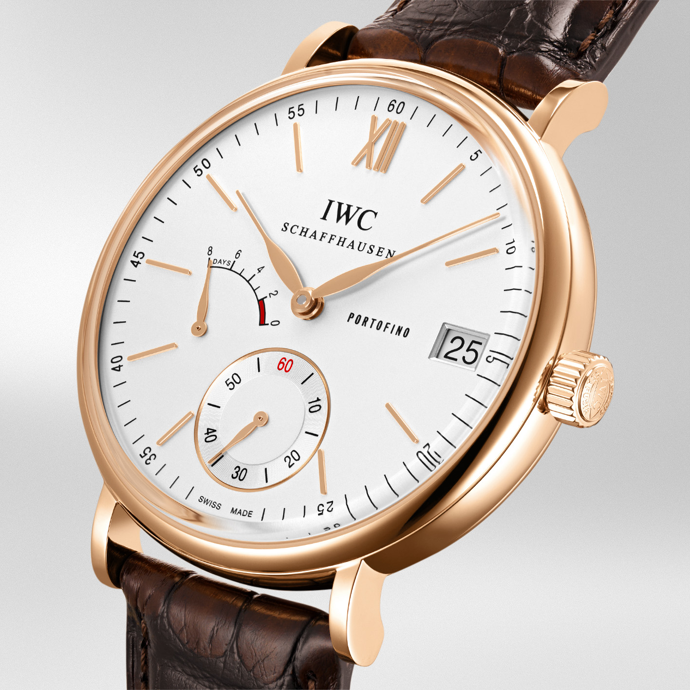 IWC Portofino Hand-Wound 45mm, Silver Dial, Baton Numerals_2