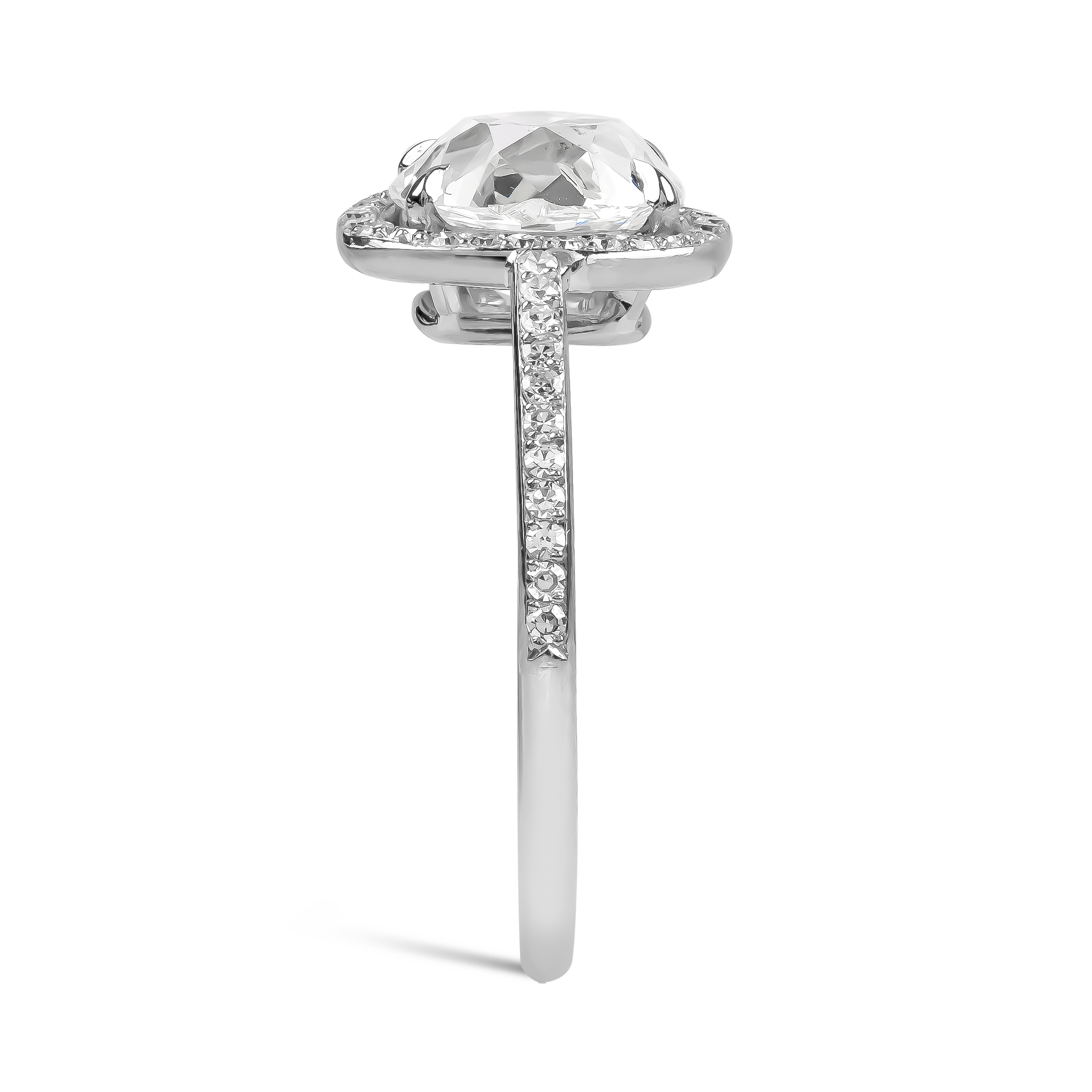 Old Cut 1.66ct Diamond Cluster Ring Old Cut, Claw Set_4