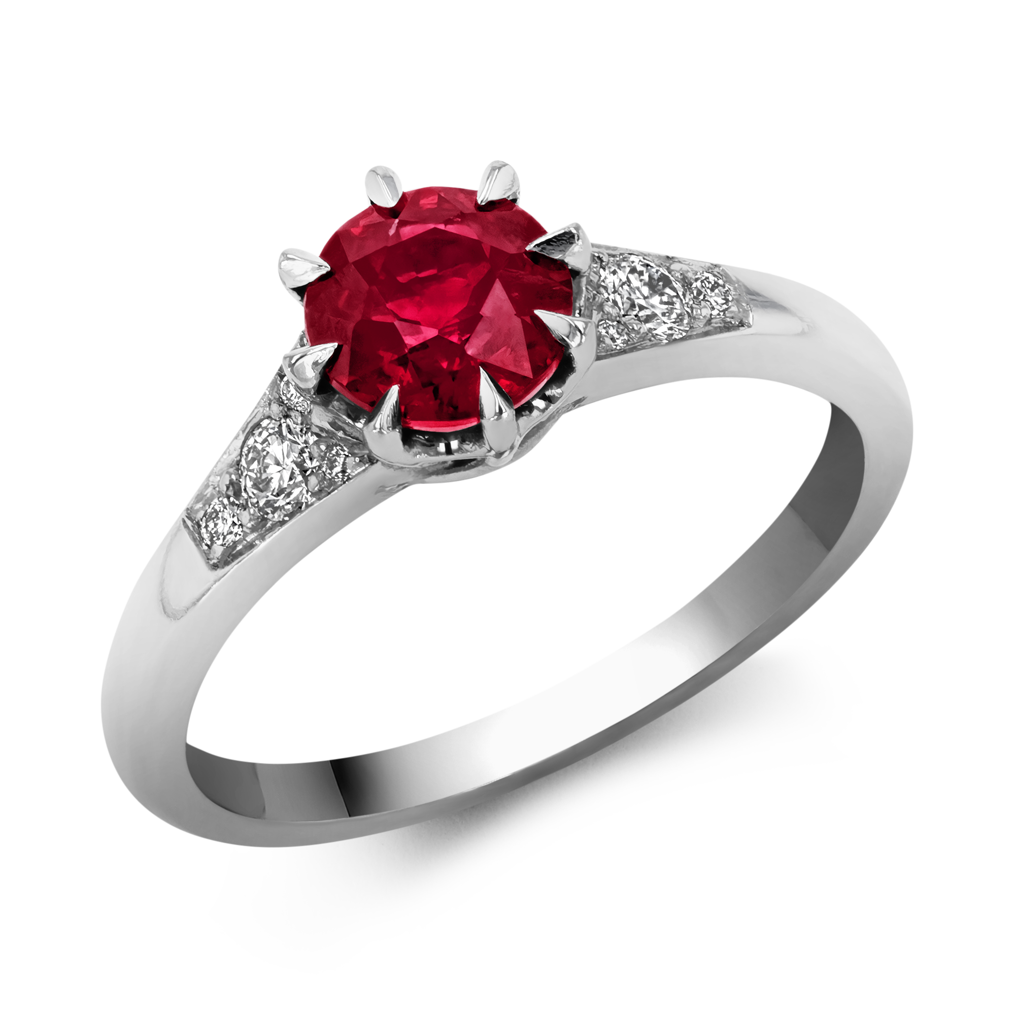 Antrobus 1.29ct Ruby Solitaire Ring Brilliant cut, Claw set_1