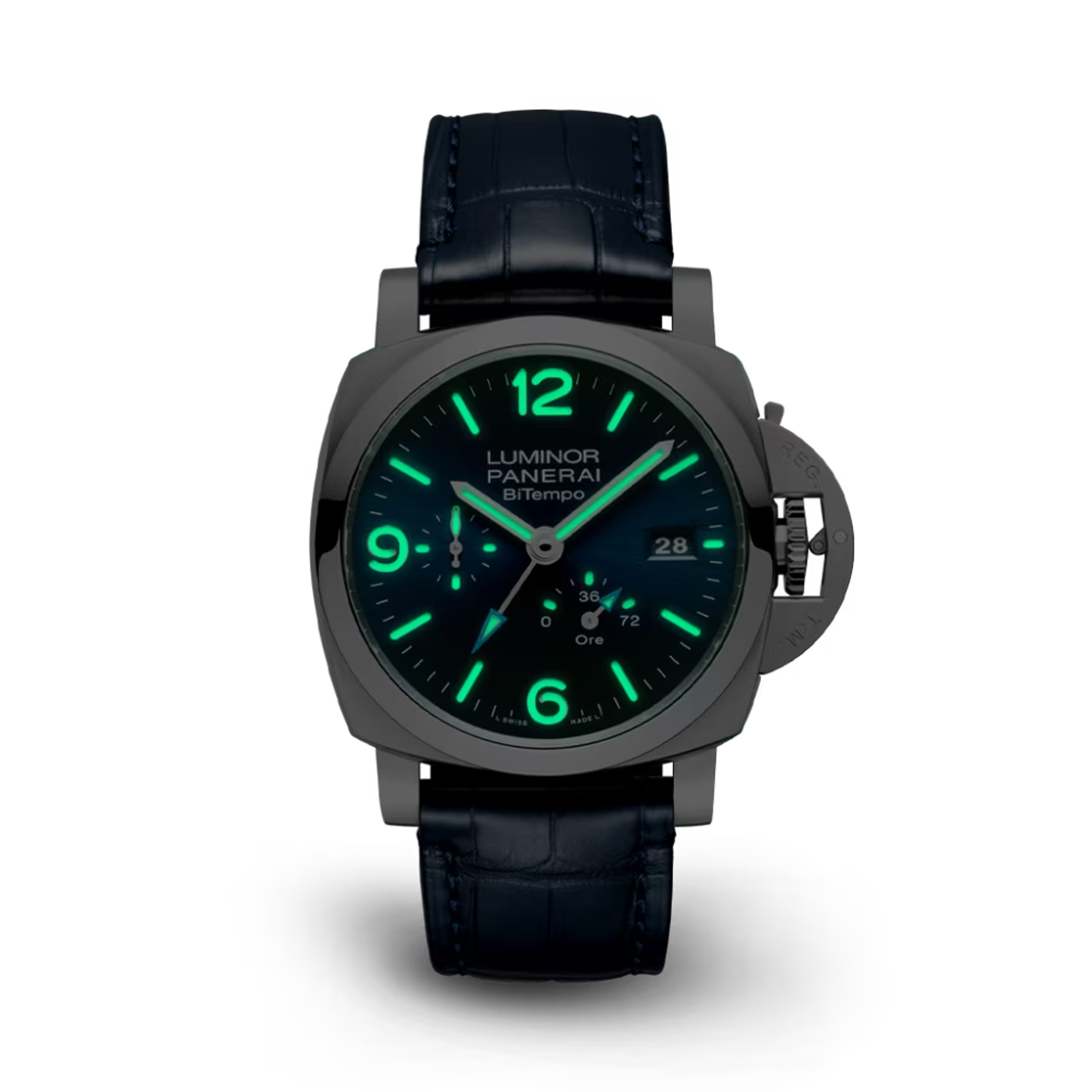 Panerai Luminor Bitempo 44mm, Blue Dial, Arabic/Baton Numerals_2