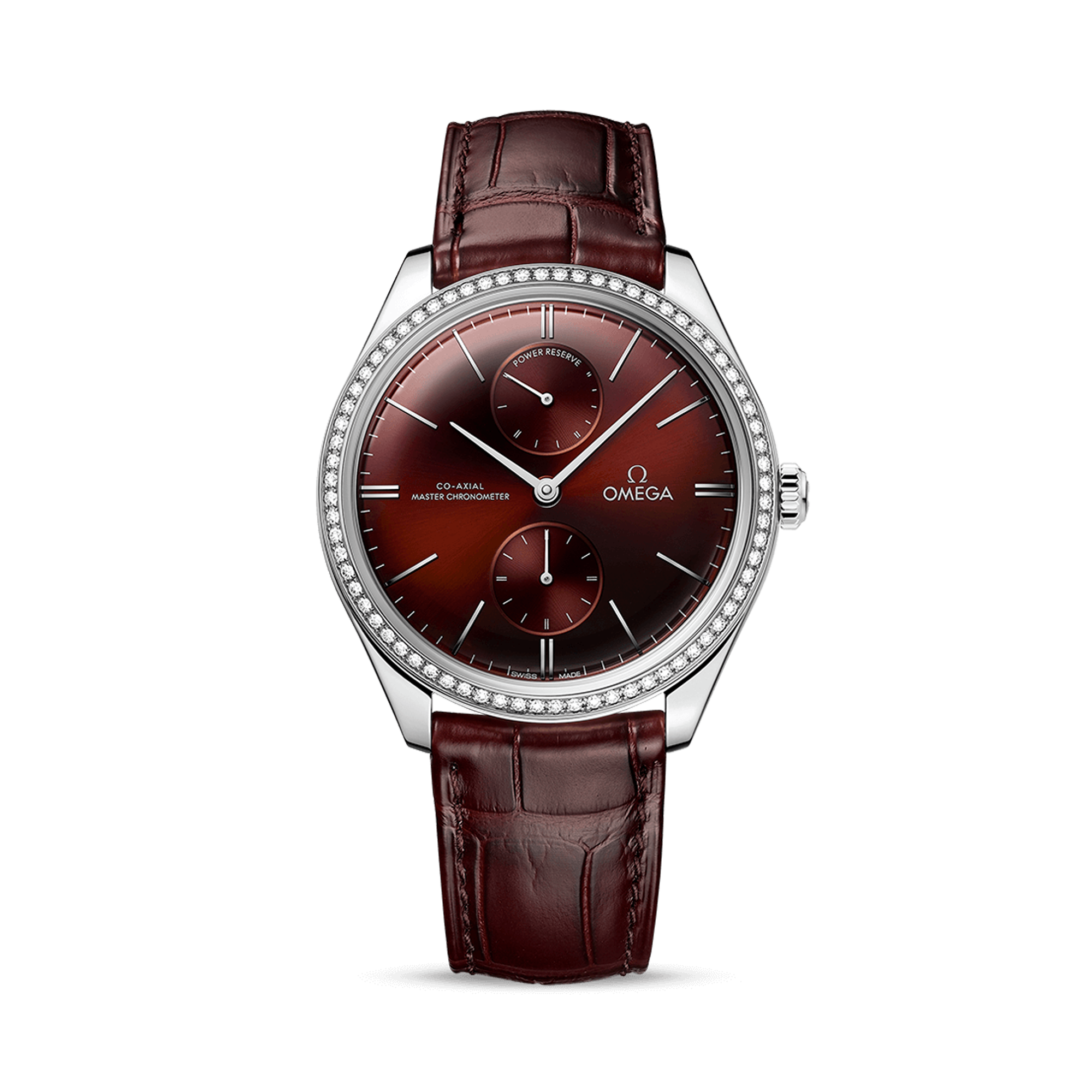 OMEGA De Ville Trésor Power Reserve 40mm, Red Dial, Baton Numerals_1