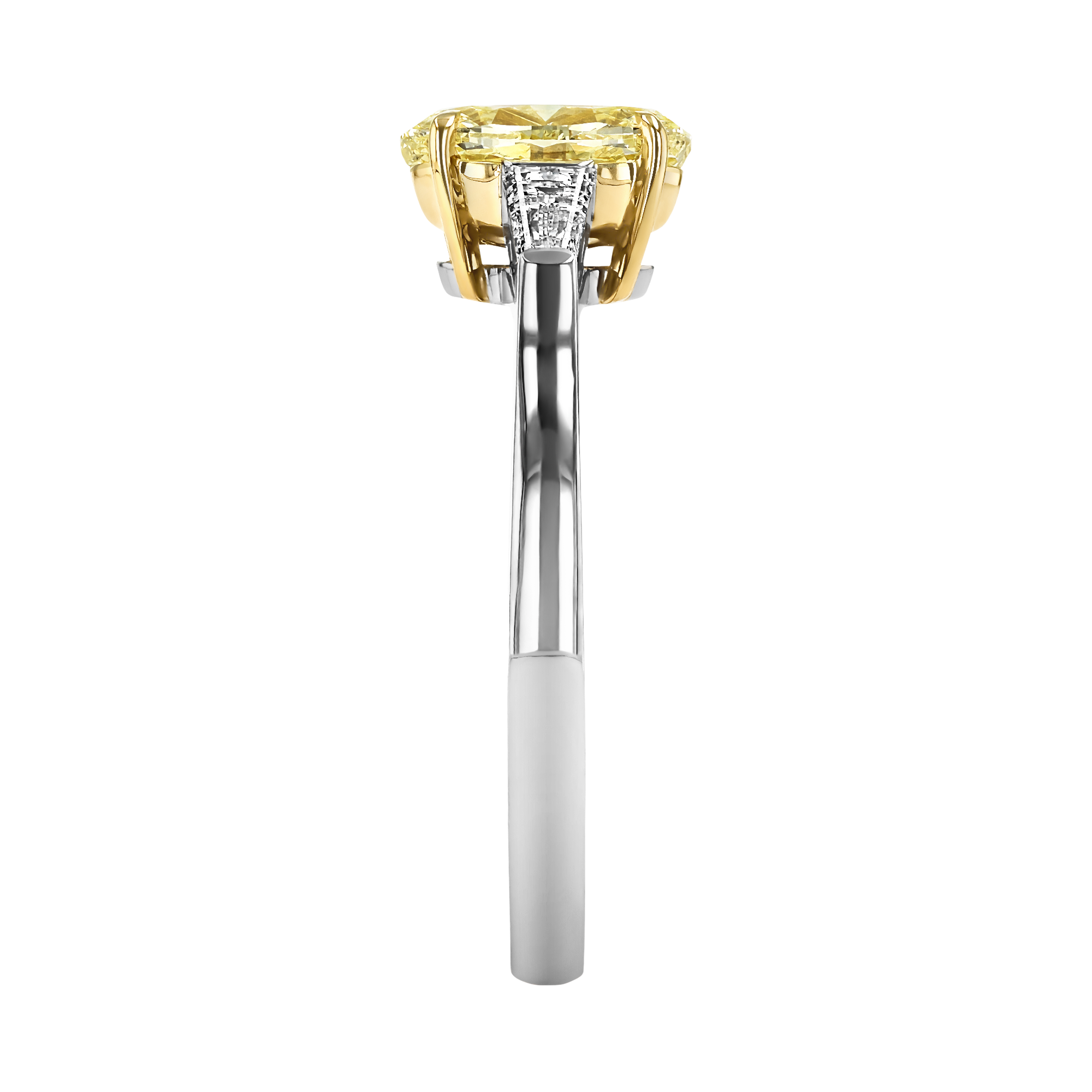 Regency 1.01ct Fancy Yellow Diamond Solitaire Ring Oval Cut, Claw Set_4