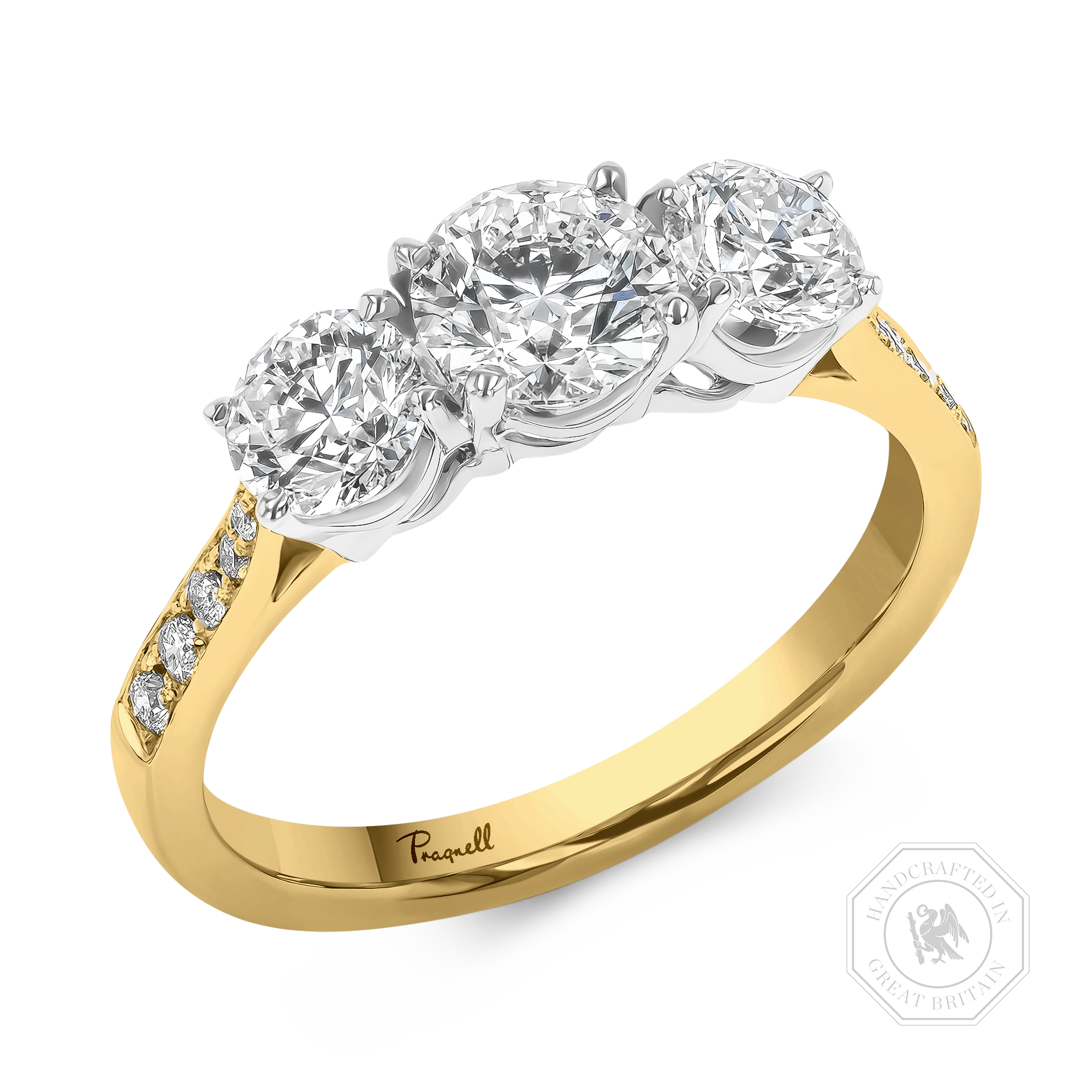 Duchess 1.61ct Diamond Three Stone Ring Brilliant cut, Claw set_1
