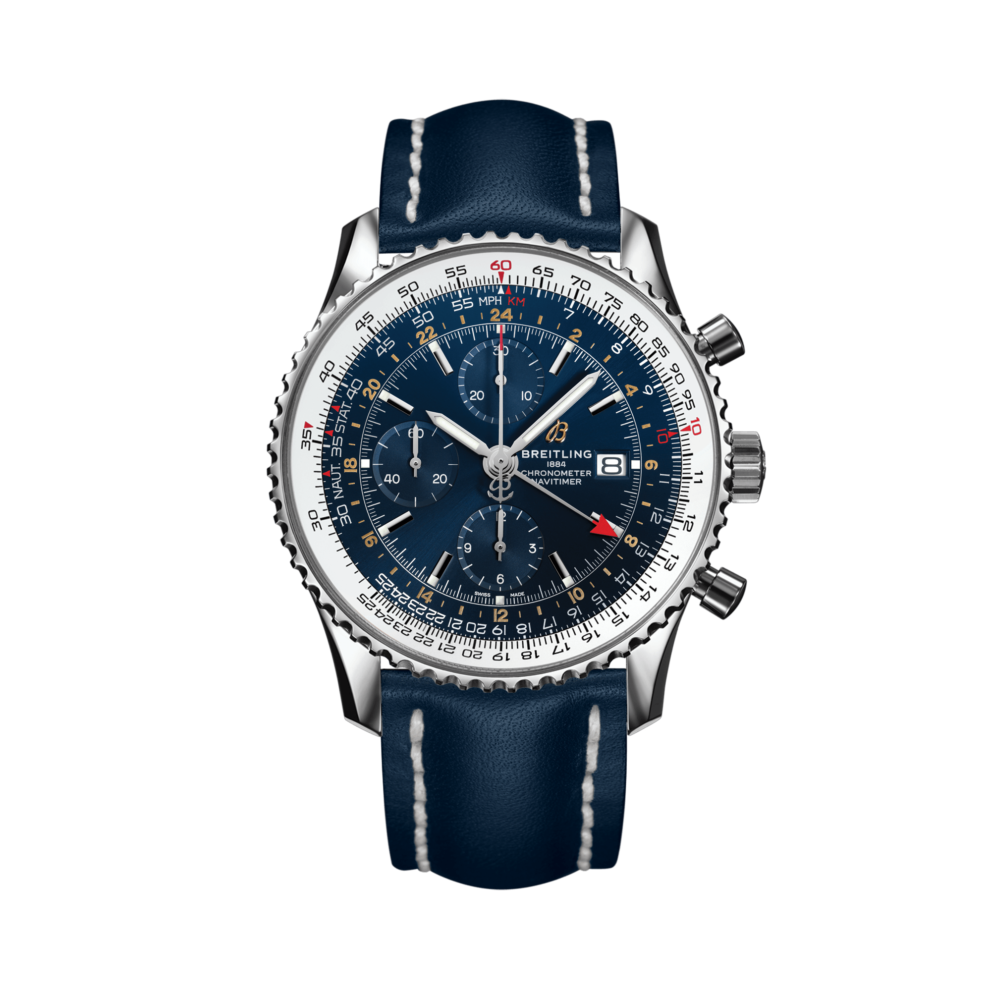 Breitling Navitimer Chronograph GMT 46mm, Blue Dial, Baton Numerals_1