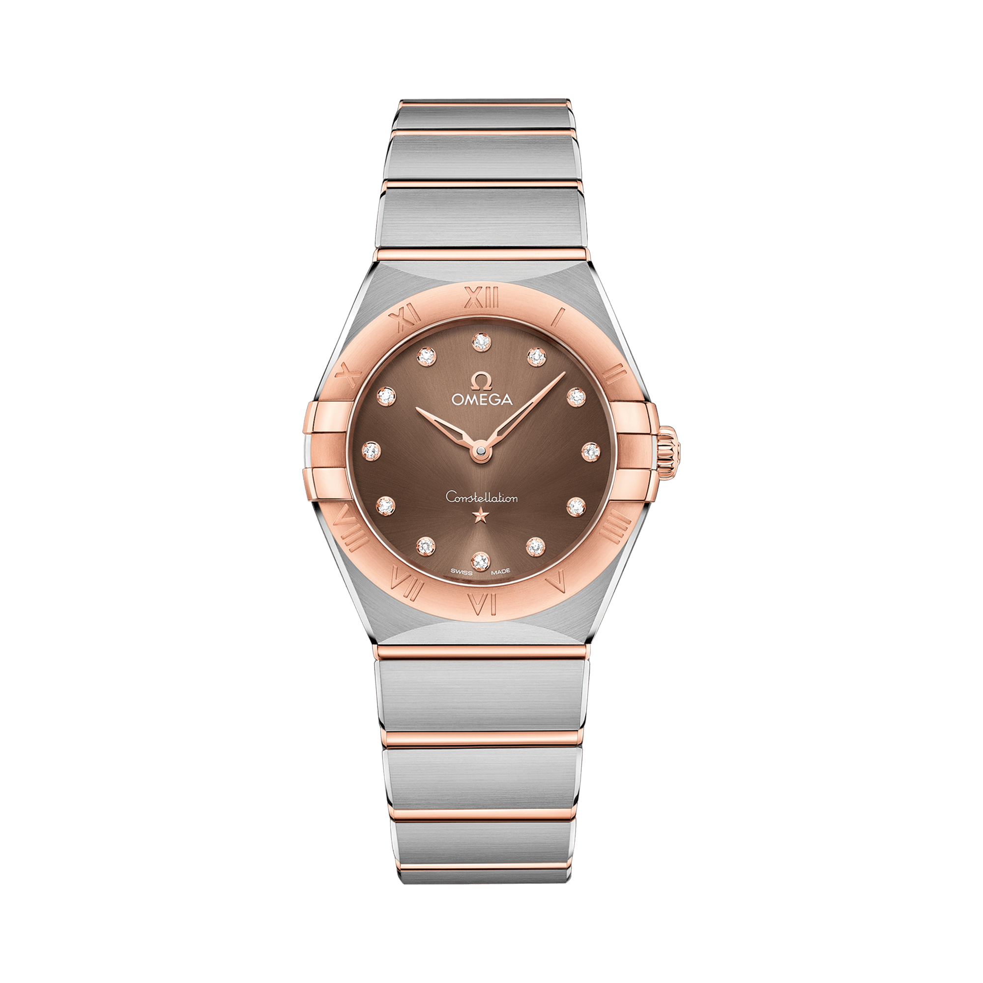 OMEGA Constellation 28mm, Brown Dial, Diamond Numerals_1