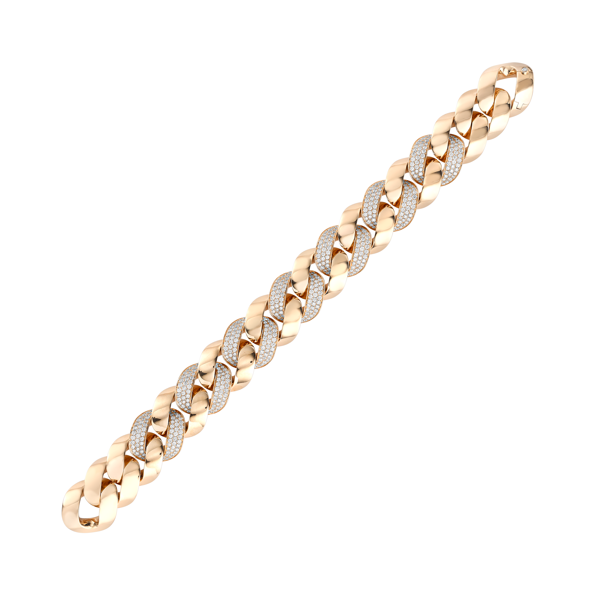 Cuba Medium Chain Diamond Bracelet Brilliant Cut, Pavé Set_2