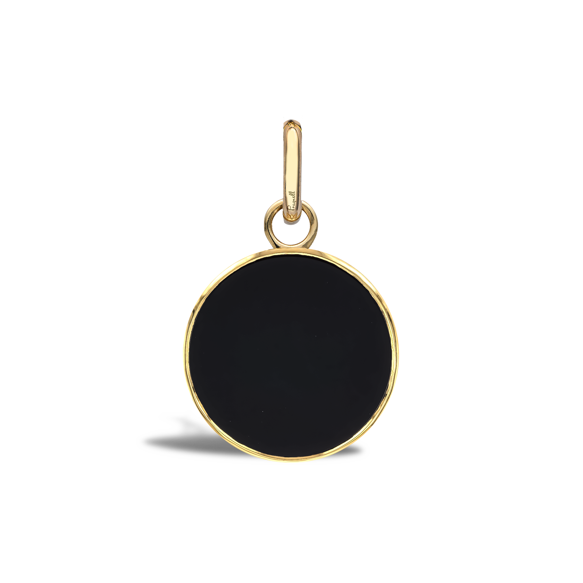 Constellation Diamond and Black Onyx Libra Pendant Charm Brilliant Cut, Rubover Set_2