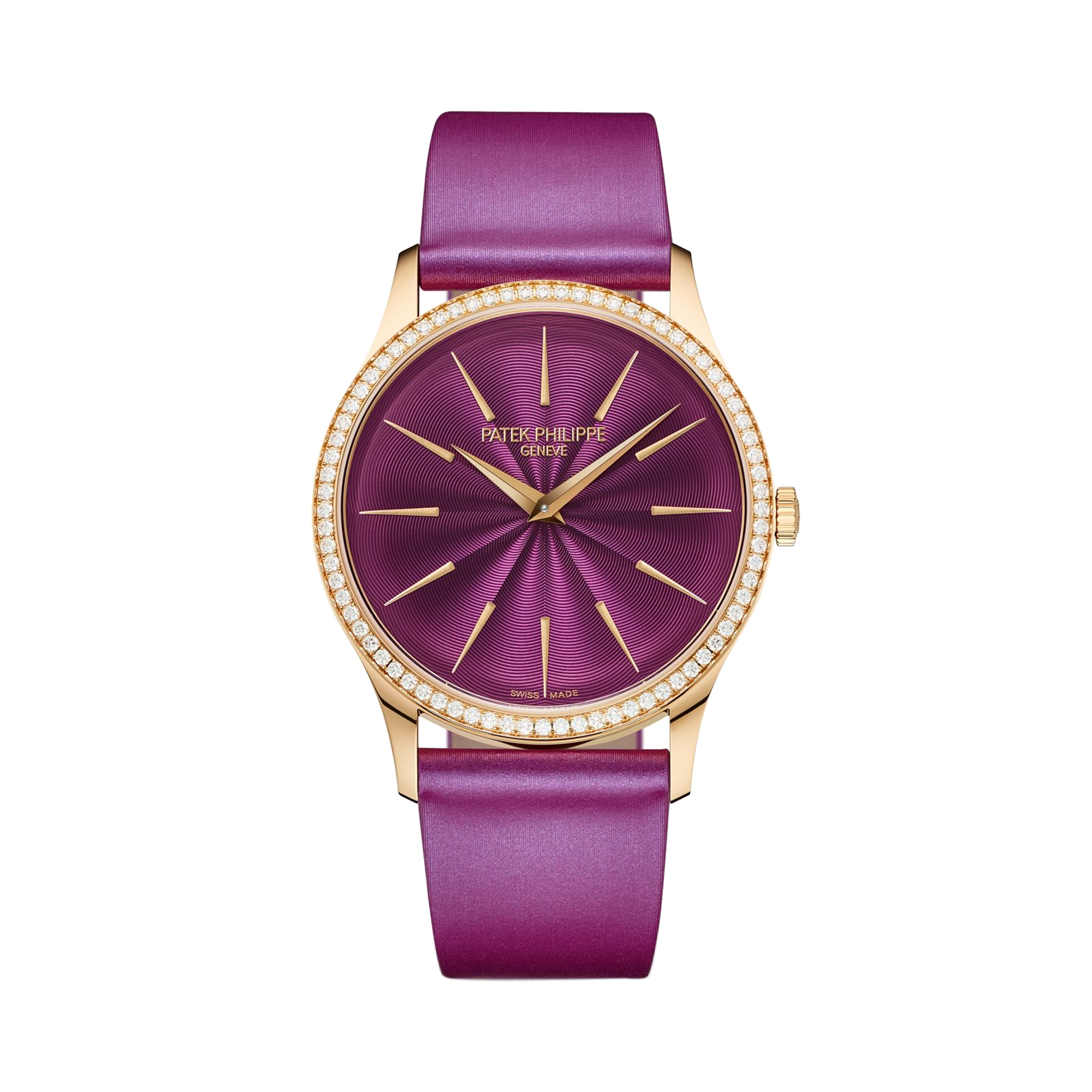 Patek Philippe Calatrava 35mm, Purple Dial, Baton Markers_1