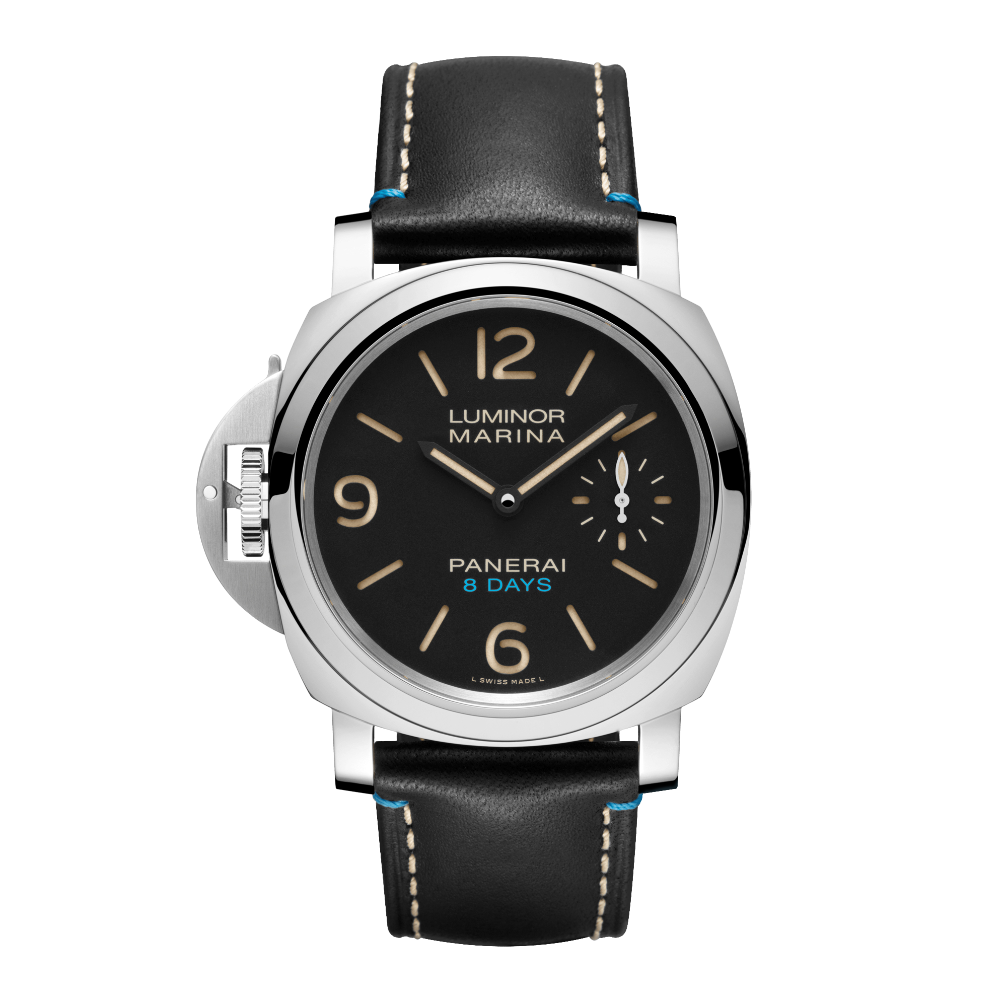 Luminor Left-handed 8 Days - 44mm Black Dial, Arabic/Baton Numerals_1