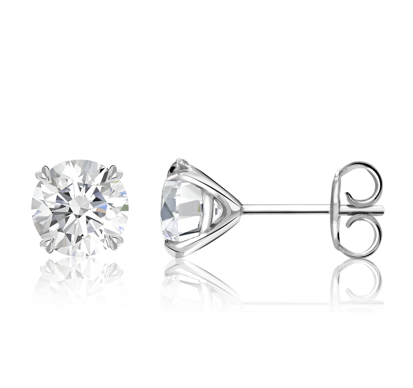 Windsor 2.84ct Diamond Stud Earrings Brilliant cut, Claw set_2