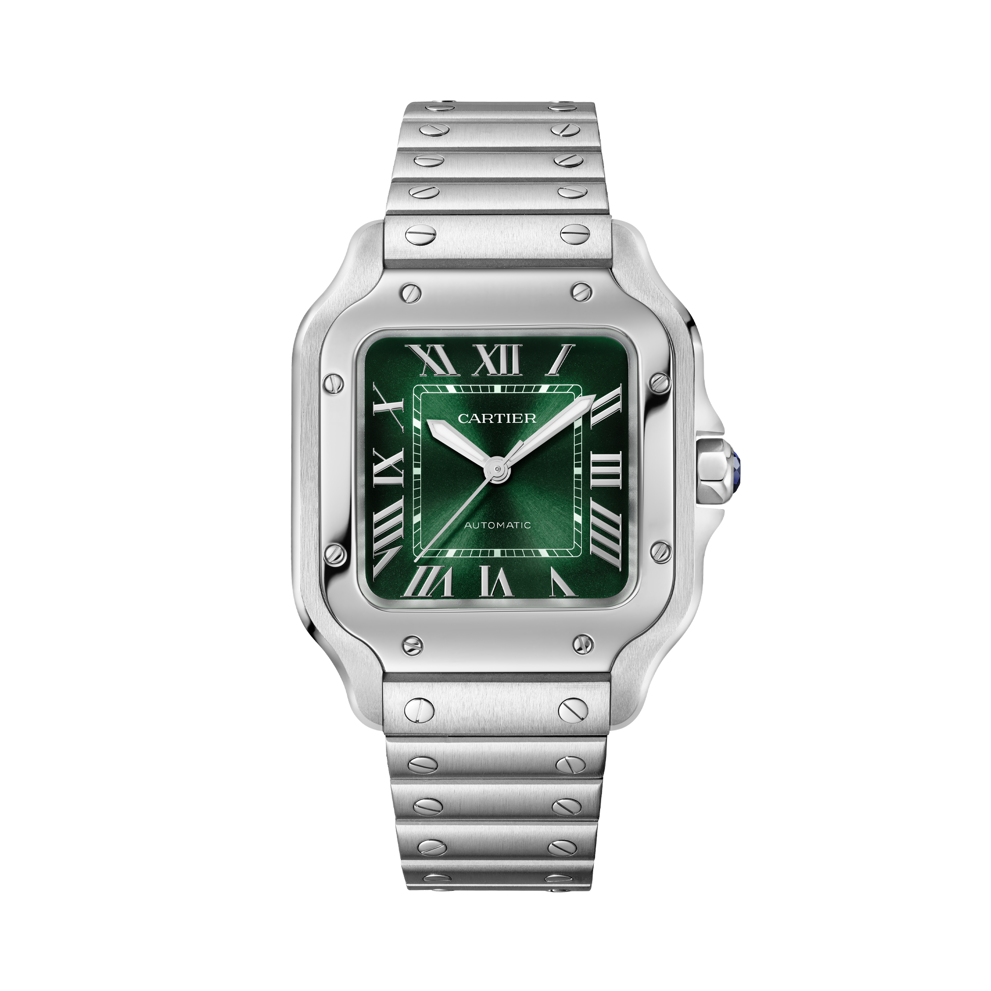 Cartier Santos de Cartier 35mm, Green Dial, Roman Numerals_1