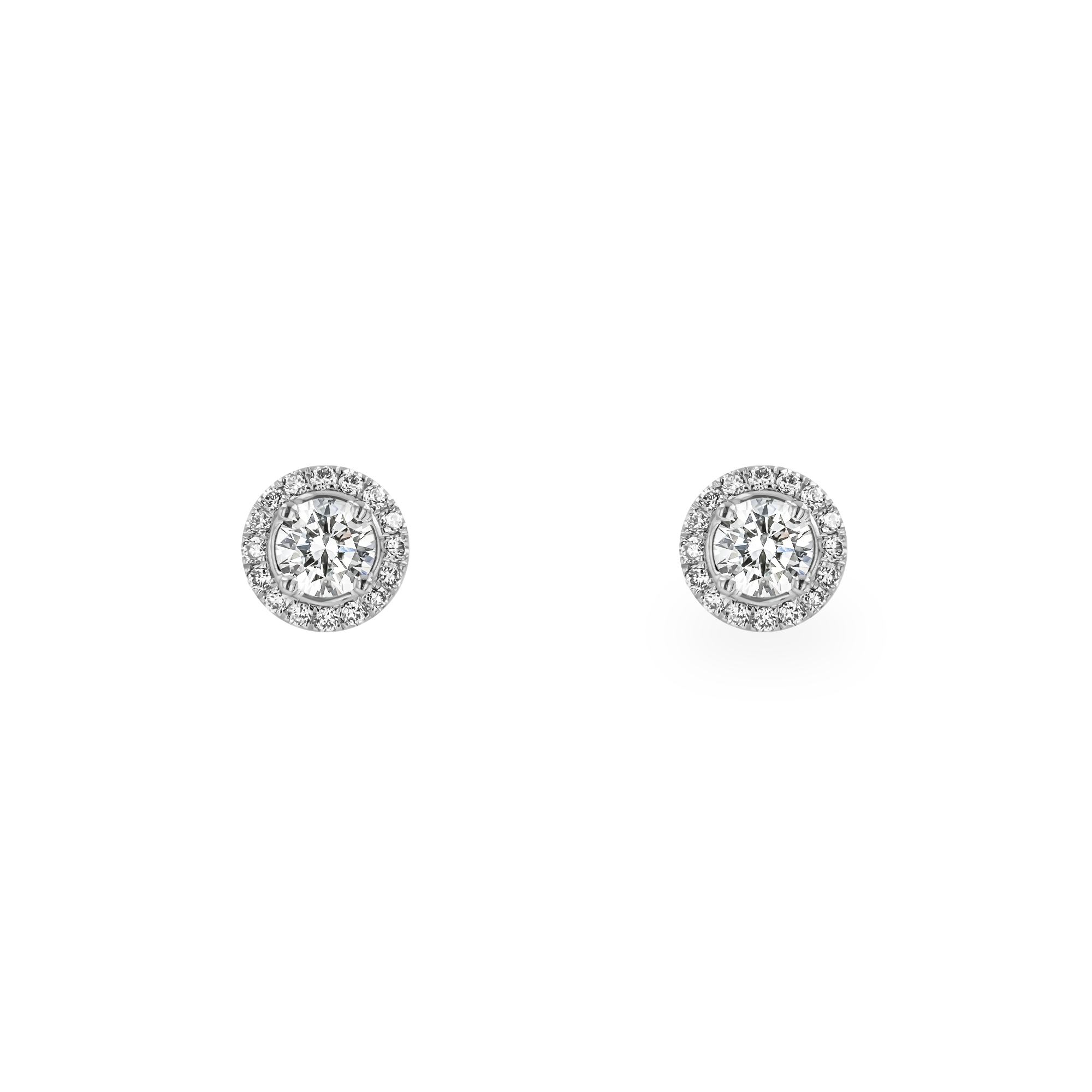 Celestial 0.50ct Diamond Stud Earrings with Diamond Surround Brilliant cut, Claw set_1