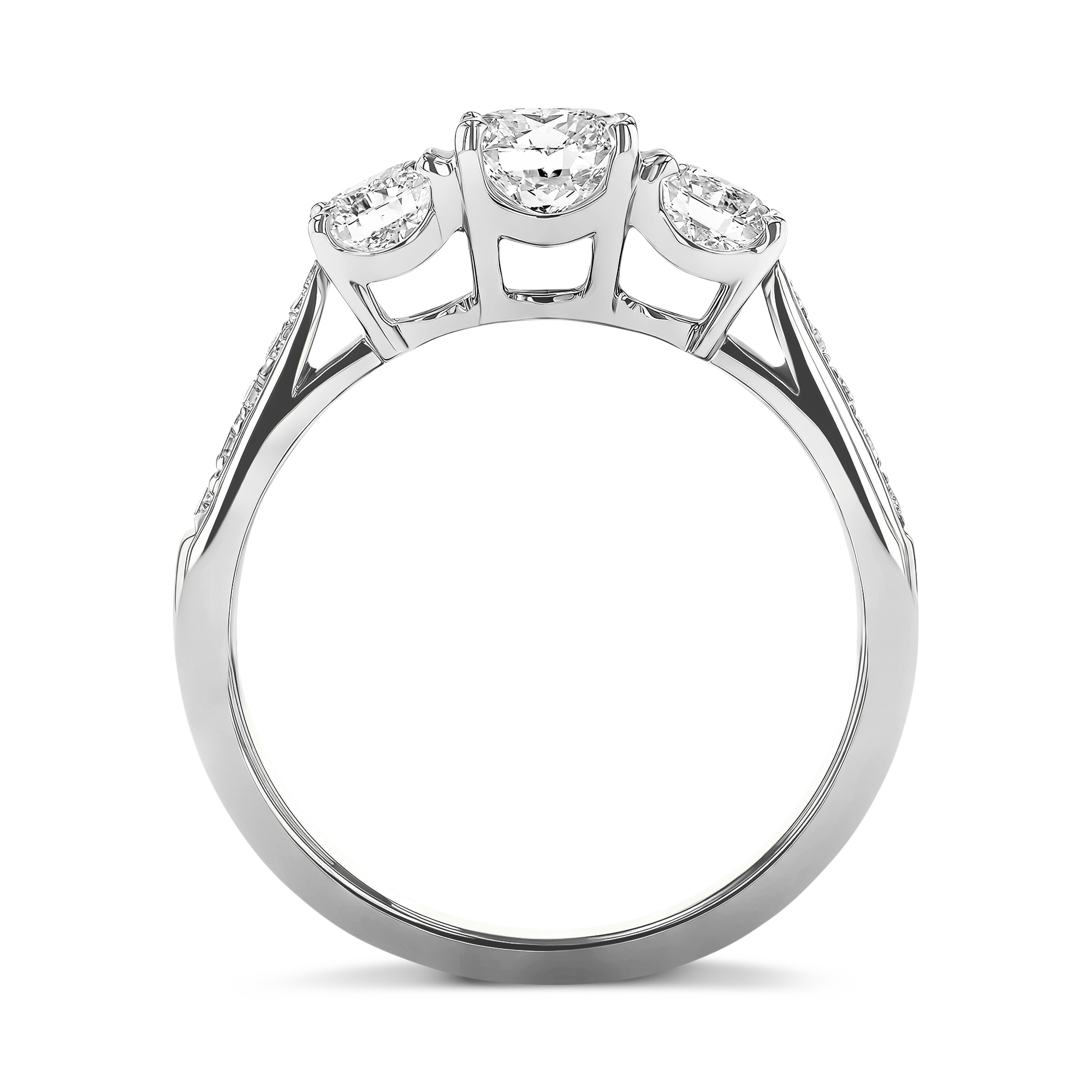 Duchess 0.99ct Diamond Three Stone Ring Brilliant cut, Claw set_3