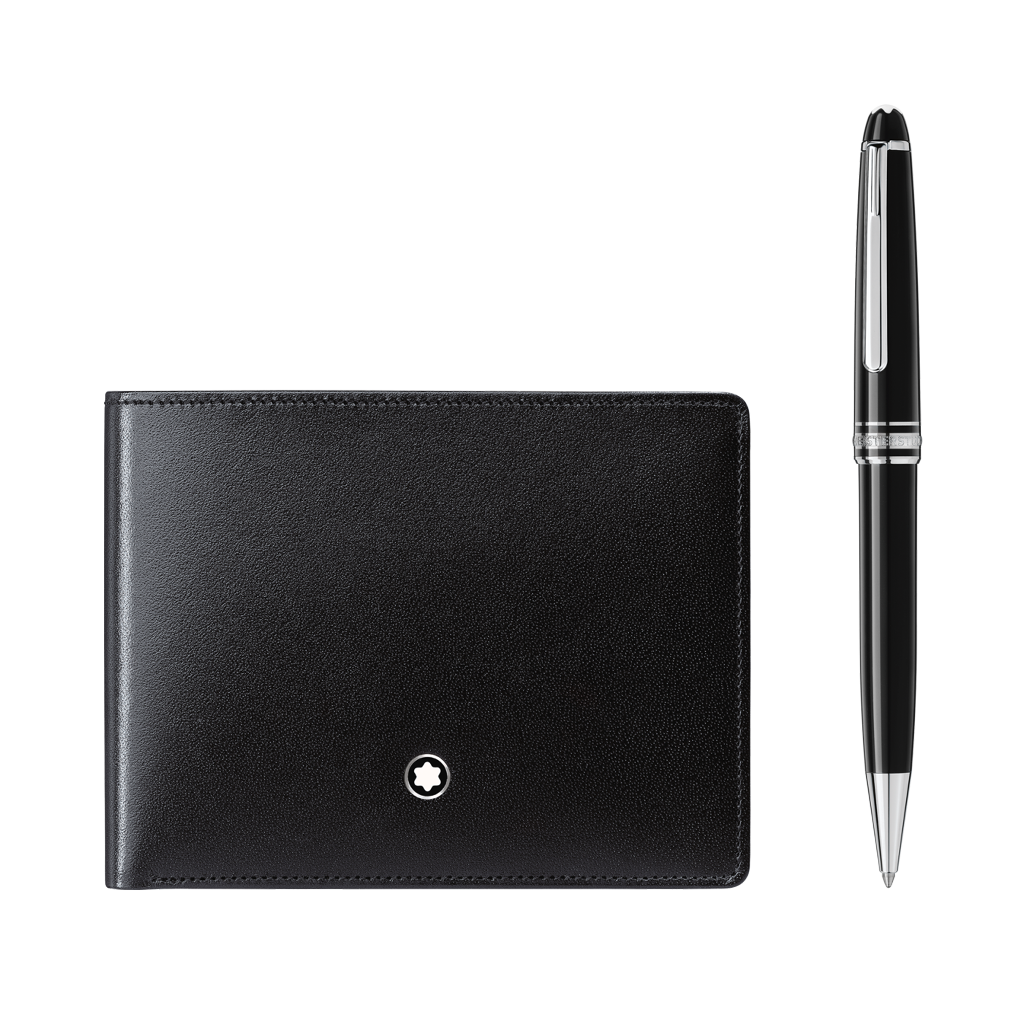 Montblanc Set with Meisterstück Platinum Classique Ballpoint Pen and Meisterstück Wallet 6CC 117084_1