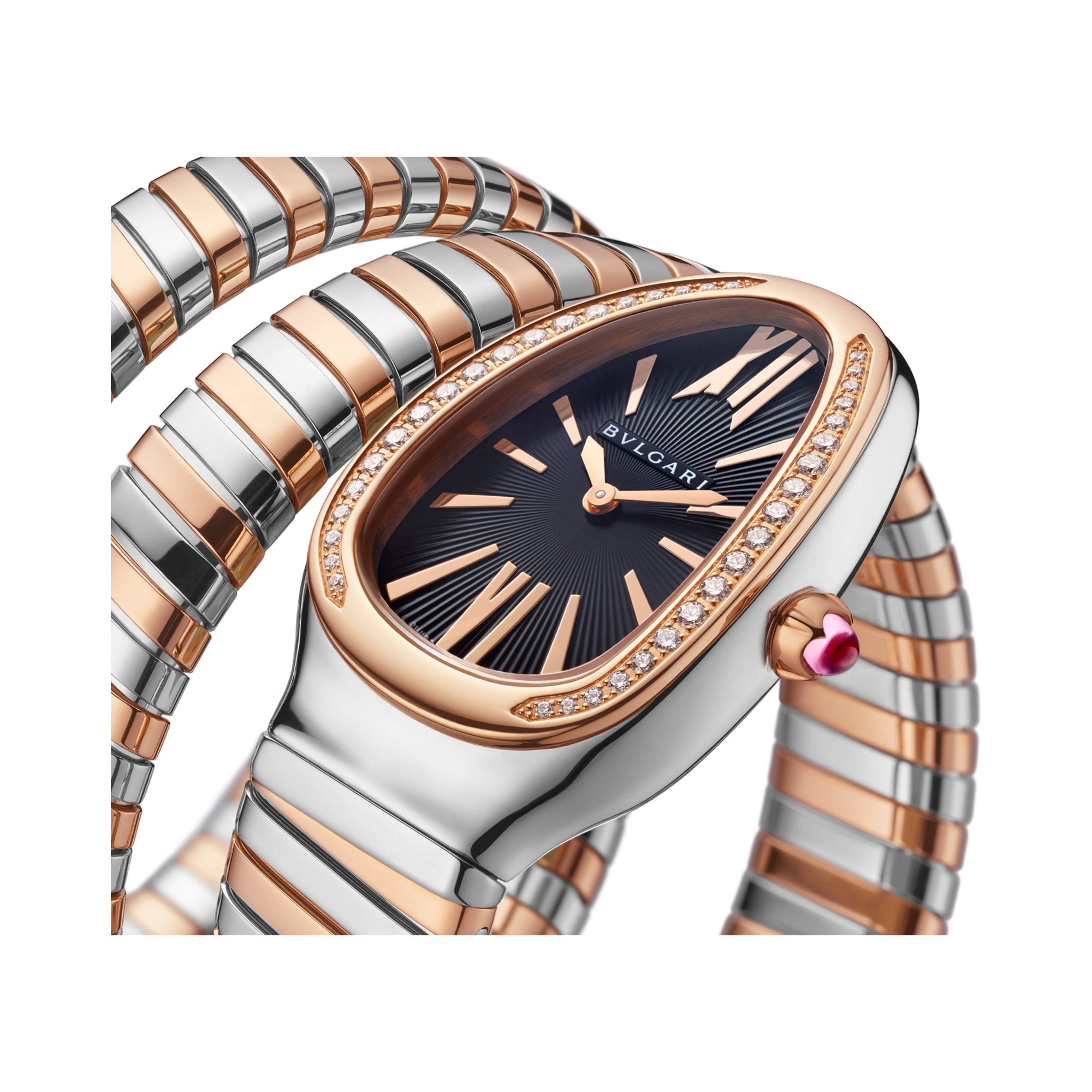 Bvlgari Serpenti Tubogas 35mm, Black Dial, Baton & Roman Numerals_2