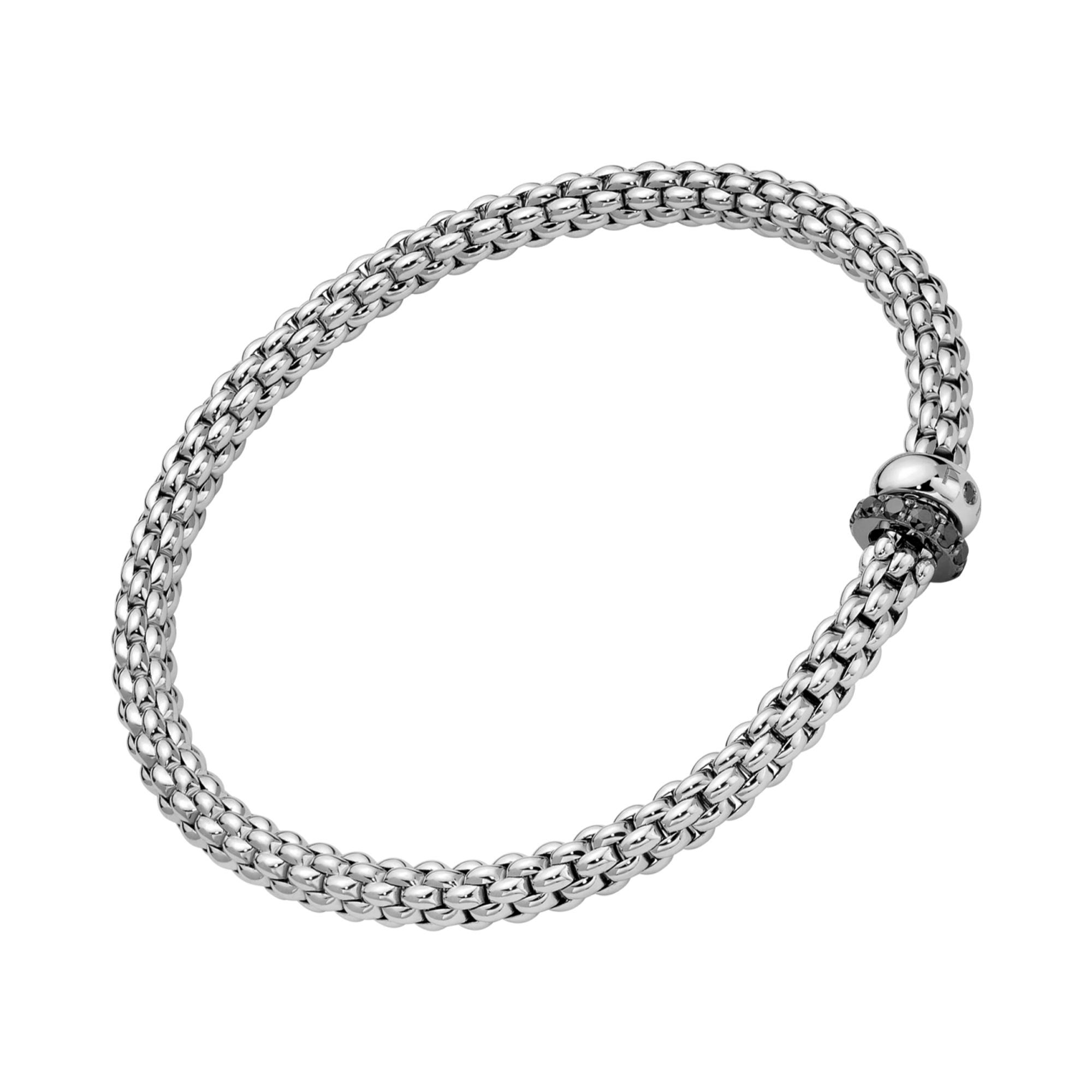 Fope Solo Flex-It Black Diamond Bracelet Brilliant Cut, Pavé Set_1