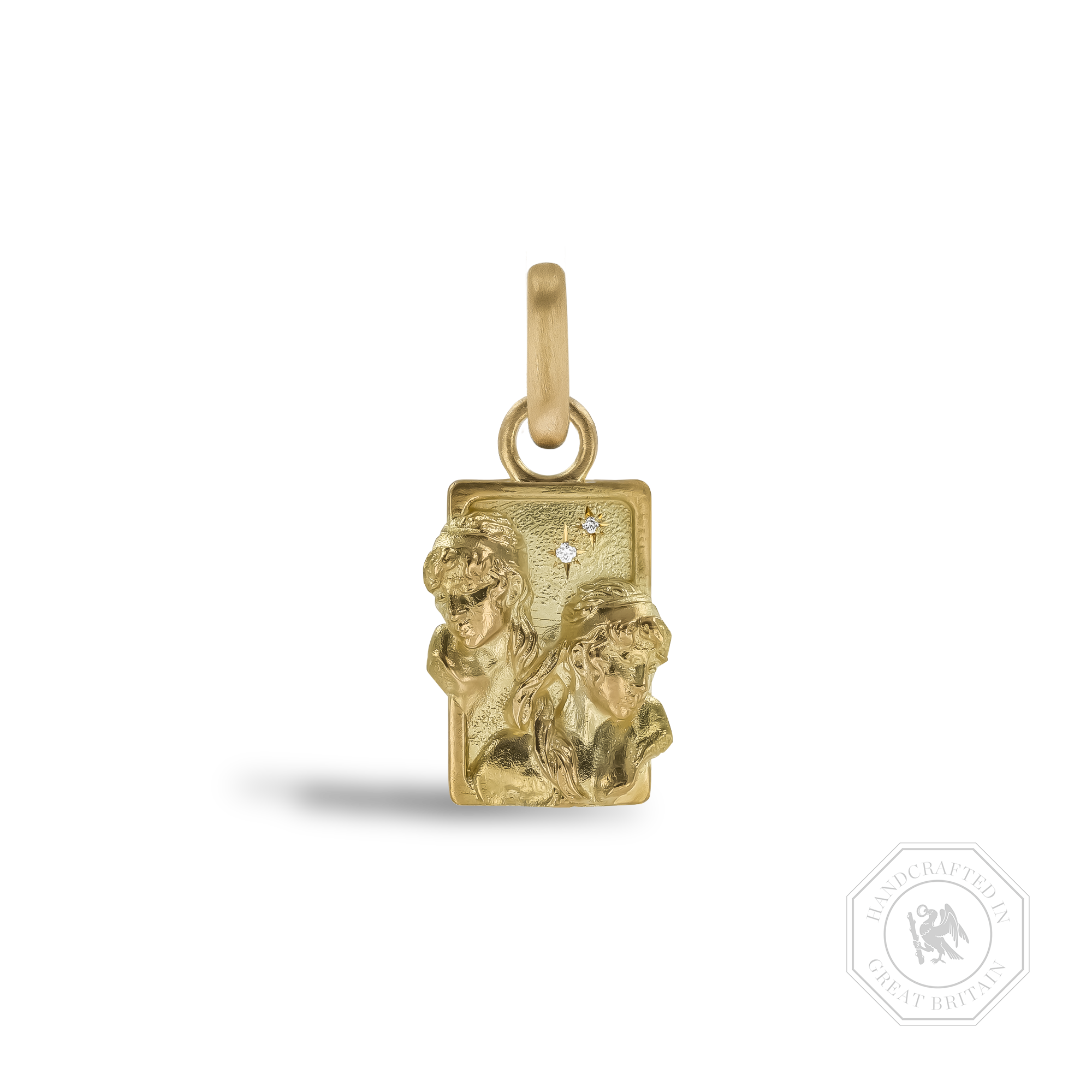 Zodiac Diamond Gemini Pendant Charm Brilliant cut, Claw set_1