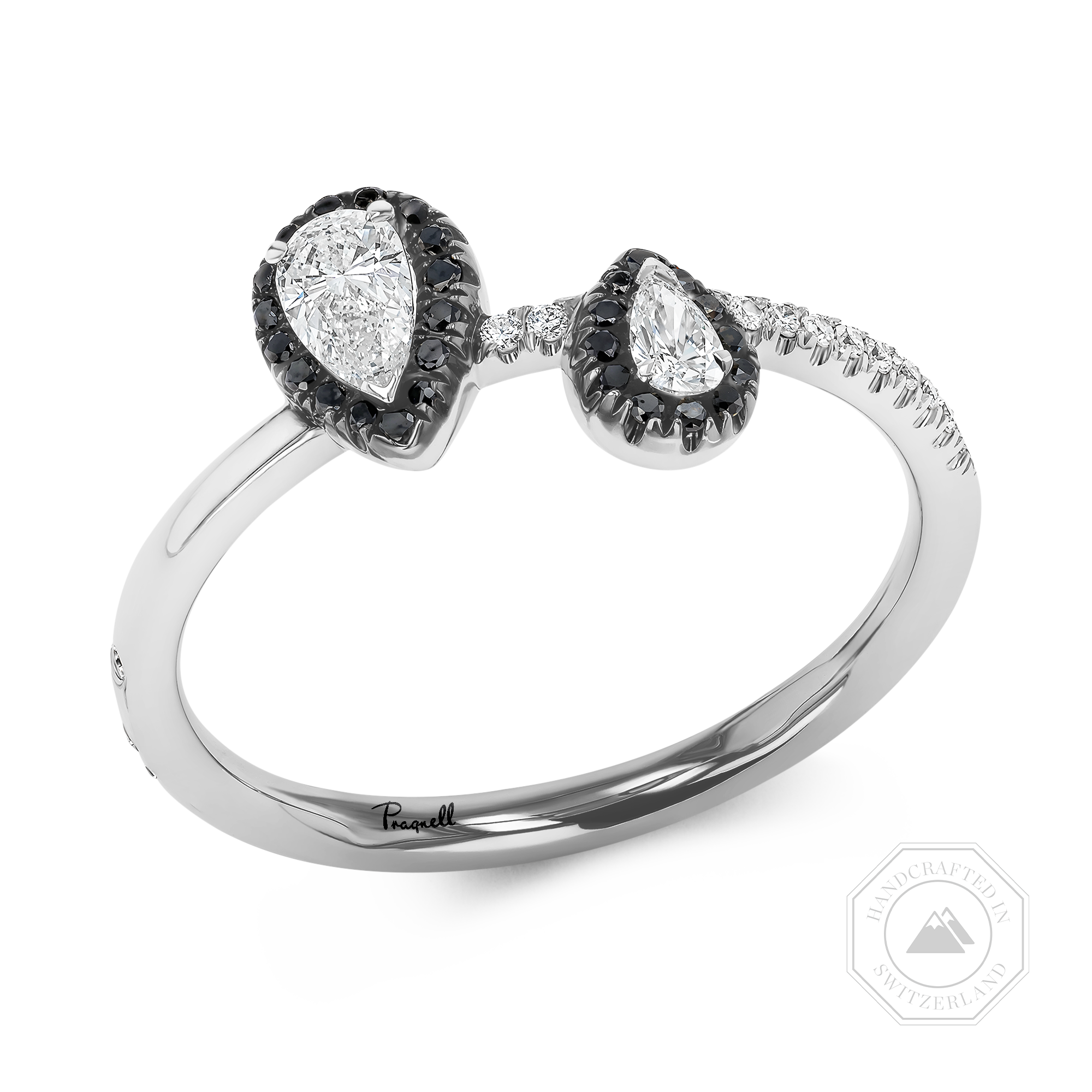 Skinny B Pear Shaped Diamond Ring Pear Shaped, Claw Set_1
