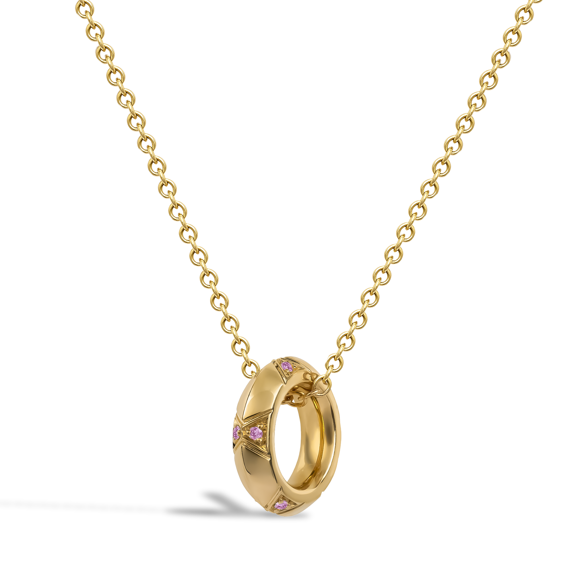 Origins Small Pink Diamond Pendant Brilliant Cut, Grain Set_2